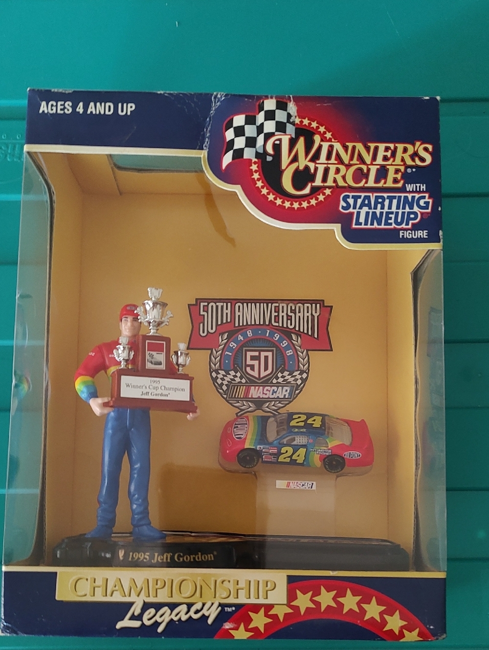 Jeff Gordon Winner's Circle Car And Doll (hee hee)